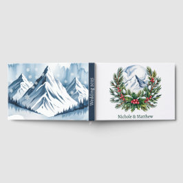 Winterschnee-Pine-Käfer-Hochzeit Gästebuch