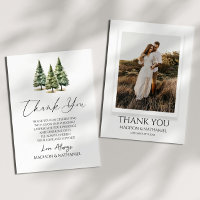 Winterschnee Pine Tree Custom Foto Hochzeit