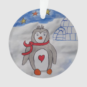 Winterschnee Pinguin Akrylorische Ornamente