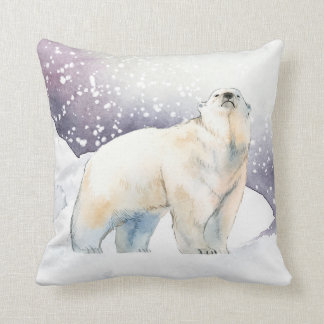 Winterschnee-Polar-Bärenkissen Kissen