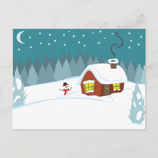 Winterschnee Postkarte (Vorderseite)
