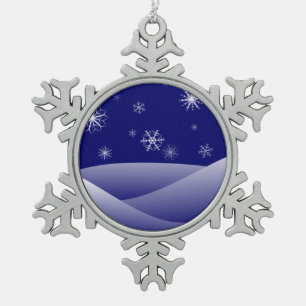 WINTERSCHNEE SCHNEEFLOCKEN Zinn-Ornament