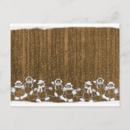 Winterschnee Snowman Peace Liebe Destiny Postkarte