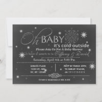 Winterschnee unisex Kinderdusche Einladung