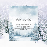 Winterschnee Weihnachten Party Einladung