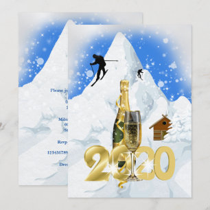 Winterschneealpen Chalet Champagner Einladung