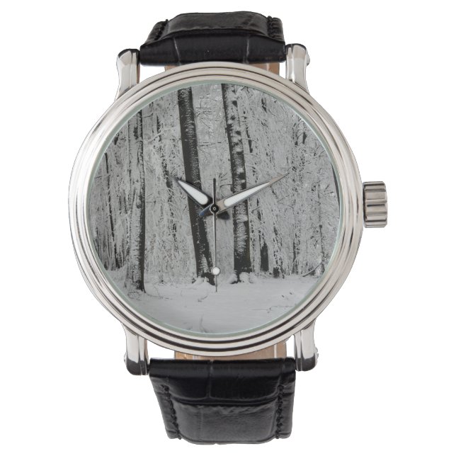 Winterschneebaume - - armbanduhr (Vorderseite)