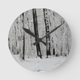 Winterschneebaume - - runde wanduhr