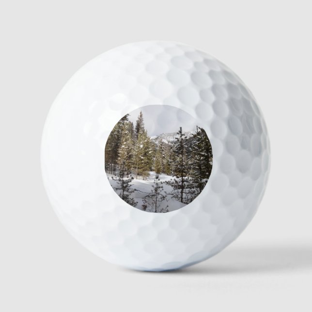 Winterschneebergszene in Montana Golfball (Vorderseite)