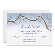Winterschneebründe Save the Date Karte