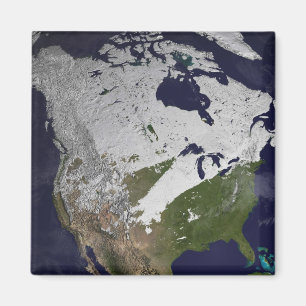 Winterschneedecke auf der Nordhalbkugel Magnet