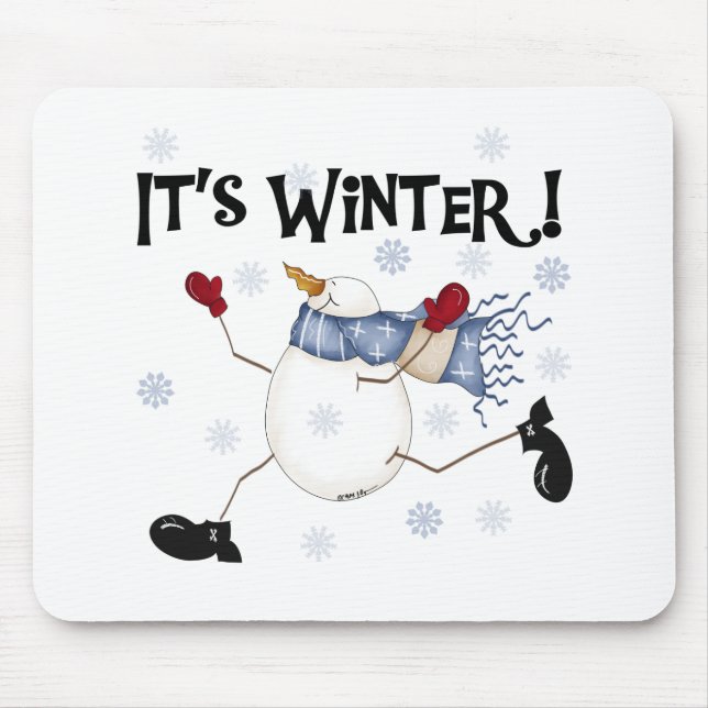 Winterschneeferien Mousepad (Vorne)