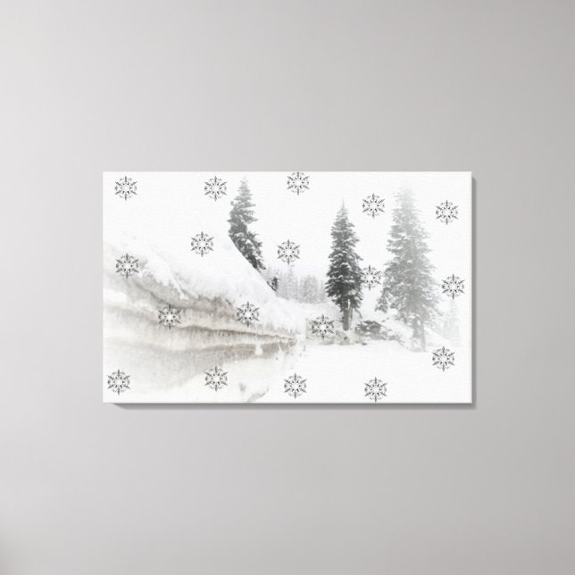 Winterschneefeste Leinwanddruck (Vorderseite)
