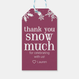 Winterschneeflocke Danke Snow Much Gefallen Gesche Geschenkanhänger