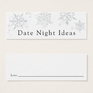 Winterschneeflocke Date Night Brautparty Card