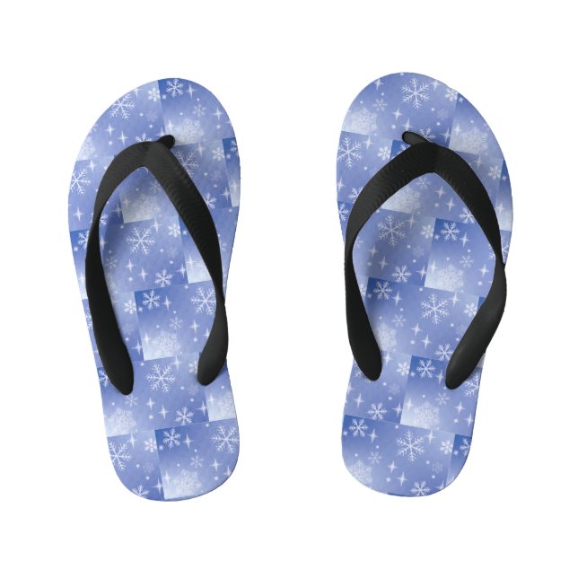 Winterschneeflocke der Kid's Flip Flops (Fußbett)