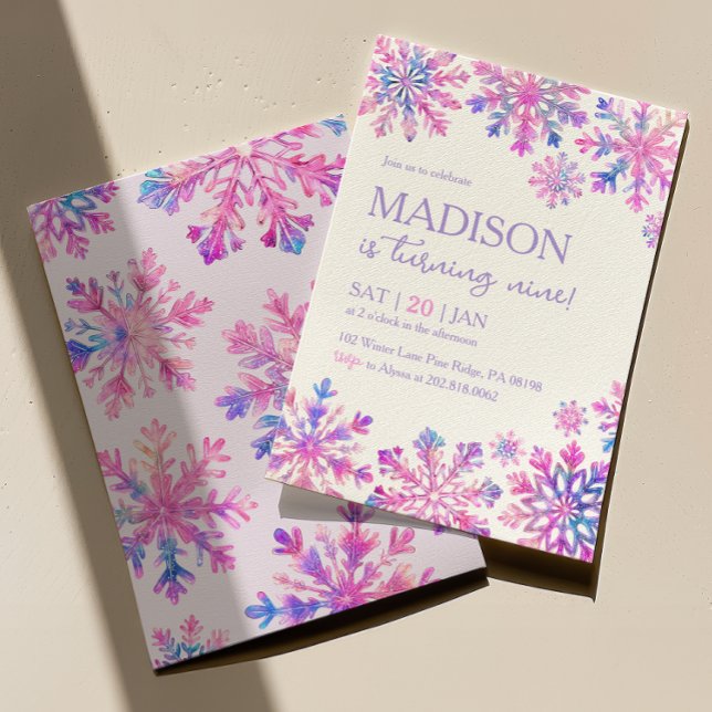 Winterschneeflocke Einladung zum Geburtstag (Von Creator hochgeladen)
