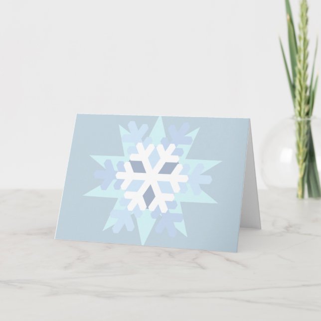 Winterschneeflocke Feiertagskarte (Vorderseite)