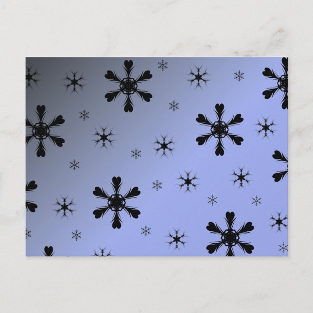 Winterschneeflocke Postkarte (Vorderseite)