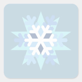 Winterschneeflocke Quadratischer Aufkleber