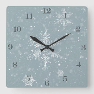 Winterschneeflocke Wall Uhr