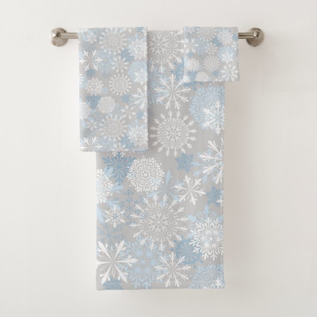 Winterschneeflocken Badhandtuch Set (Insitu)