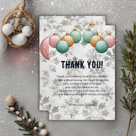 Winterschneeflocken Balls Ornaments Kinderdusche Dankeskarte