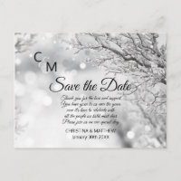 Winterschneeflocken bei Hochzeit sparen