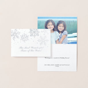 Winterschneeflocken   Christmas Folienkarte