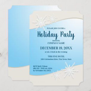 Winterschneeflocken Corporate Holiday Party Einladung