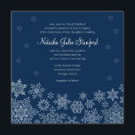 Winterschneeflocken Einladungskarte für den Hochze<br><div class="desc">Fein wirbelnde Schneeflocken umrahmen Ihre Hochzeit und laden zu einer perfekten Winterhochzeit ein,  von der Sie träumen. Teil meiner Winterschneeflocken Hochzeitskollektion.</div>