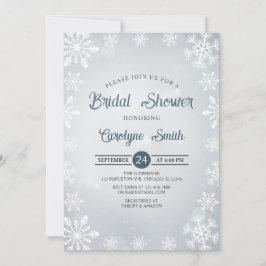 Winterschneeflocken Elegante Bridal Dusche Einladu Einladung