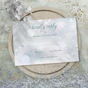 Winterschneeflocken Elegante Script-UAWG RSVP Karte