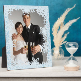 Winterschneeflocken Fotoplatte