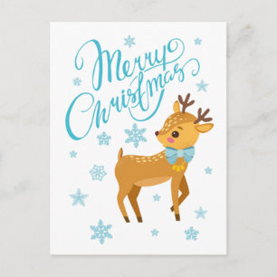 Winterschneeflocken Frohe Weihnachtsferien Urlau Postkarte