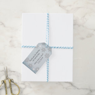 Winterschneeflocken - Gastgeschenk Hochzeit - Gesc Geschenkanhänger