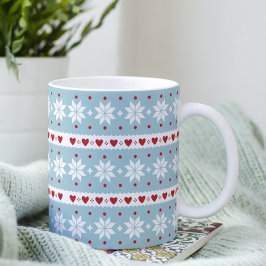Winterschneeflocken Herz-Designer Kaffeezubereitun Kaffeetasse
