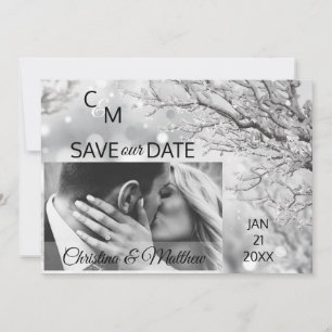 Winterschneeflocken Hochzeit RETTE UNSER DATUM F Save The Date