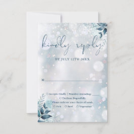 Winterschneeflocken Hochzeit RSVP Karte