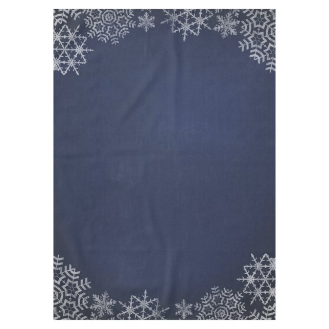 Winterschneeflocken-Hochzeit Tischdecke (Vorderseite)