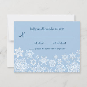 Winterschneeflocken Hochzeitkarte RSVP Karte