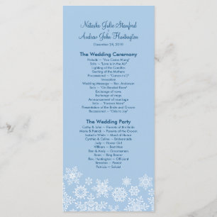 Winterschneeflocken Hochzeitsprogramm Foto Sake ha Programm