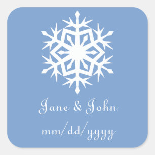 Winterschneeflocken in Periwinkle Sticker