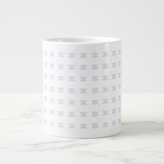 Winterschneeflocken Jumbo-Tasse (Vorderseite)