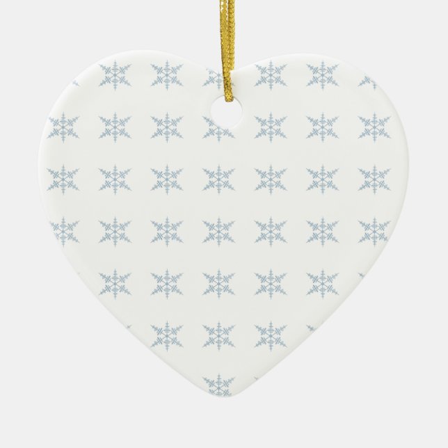 Winterschneeflocken Keramik Ornament (Vorne)