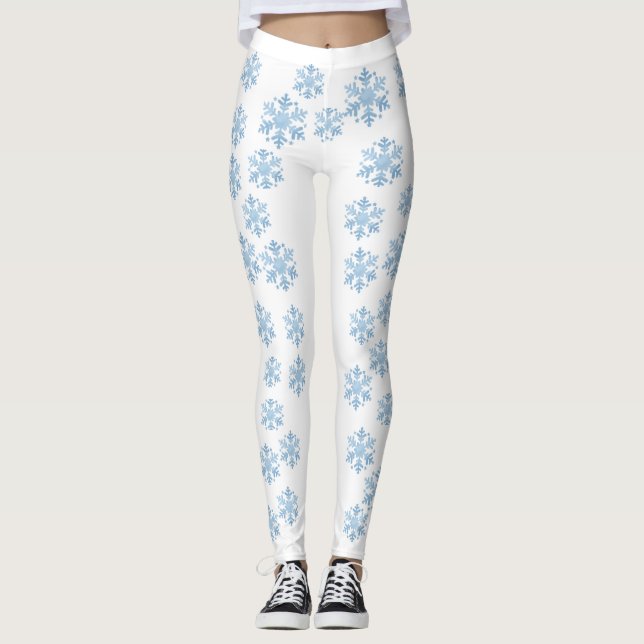 Winterschneeflocken-Leggings für Frauen Leggings (Vorderseite)
