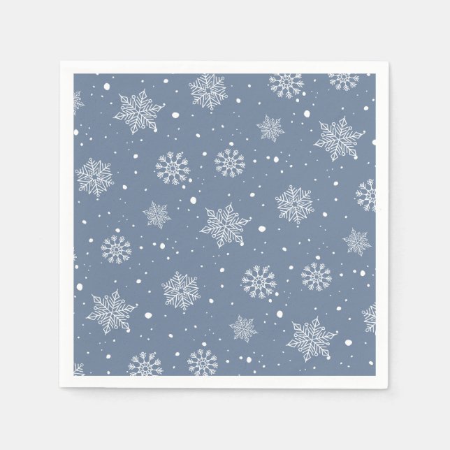 Winterschneeflocken mit der kalten Outdoor Boy Bab Serviette (Vorderseite)
