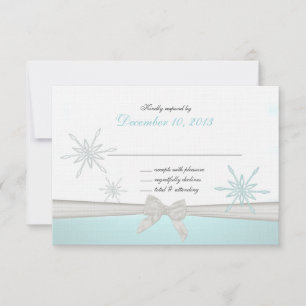 Winterschneeflocken mit schlechter offizieller Rea RSVP Karte