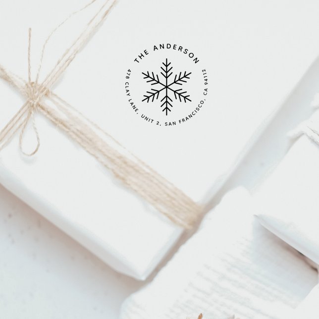 Winterschneeflocken Moderne Rundrundung der Rückse Permastempel (Von Creator hochgeladen)