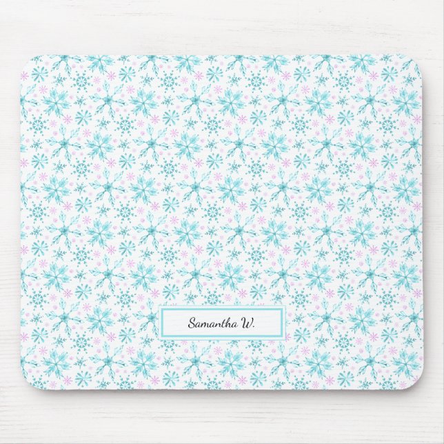 Winterschneeflocken Mousepad (Vorne)